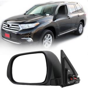 Driver Side Door Mirror Fit for 2008-2013 Toyota Highlander, No Heating Function Power Glass Door View Mirror Driver Left5pins