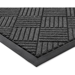 Front Door Mat, Heavy Duty Indoor Outdoor Doormat, 72" x 36" Low Profile Outdoor Mats for Home Entrance, Stain and Fade Resistant Welcome Mat Ideal for High Traffic Area, Diamond Grey