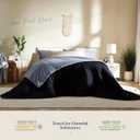 BELADOR Queen All-Season Duvet Insert - Down Alternative, Mid-Plush Lightweight Comforter, Box Quilted Siliconized Fiberfill Oeko-Tex Hotel Comforter (Black/Gray)