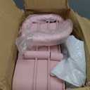 Sywhitta 3-Tier Plastic Rolling Utility Cart with Handle, Multi-Functional Storage Trolley for Office, Living Room, Kitchen, Movable Storage Organizer with Wheels, Pink