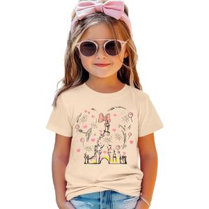 CM C&M WODRO Toddler Girls Magical Shirt Princess Magic Kingdom Shirts Cute Bow Graphic T-Shirt Kids Vacation Summer Tee Top
