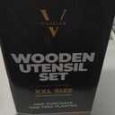 Vasilek Wooden Utensil Set XXl  13 Piece Acacia Wood Cooking Tools with Round Holder for Nonstick Cookware with Holder & Spoon Rest  Wooden Spoons for Cooking, Spatula, Spurtle