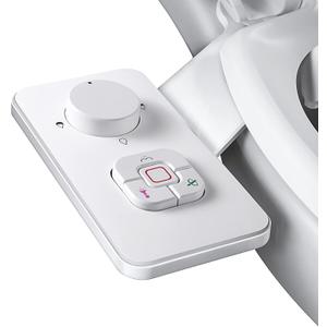 SAMODRA Bidet Attachment, Non-Electric Cold Water Bidet Toilet Seat Attachment with Pressure Controls, Retractable Self-Cleaning Dual Nozzles for Frontal & Rear Wash - White