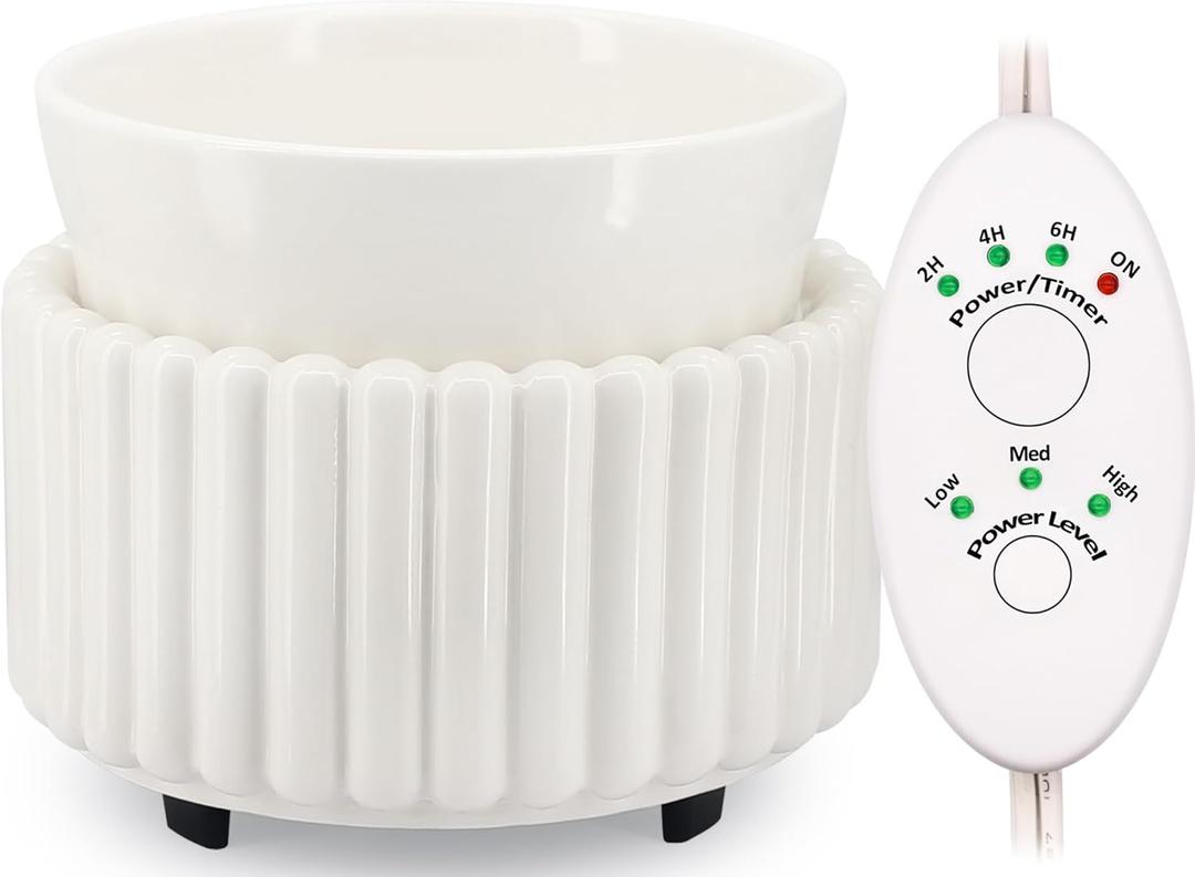 VICTORIA AROMA Ceramic Wax Melt Warmer with Timer Candle Warmer for Scented Wax Electric Fragrance Burner for Home, Office, Bedroom - Gift & Dcor