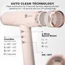 slopehill Professional Ionic Hair Dryer, High-Speed Blow Dryer with Brushless Motor for Salon Use, Lightweight Compact Hairdryer for Travel, Low Noise Quiet for Home, Ceramic Pink