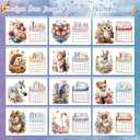 icceemee 2026 Calendar Desk Calendar DIY Diamond Painting Art with Animals theme Calendar, Monthly Flip Planner with To-Do List, Handmade Craft for Office & Home Decor Gift