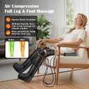 Gifts for Mom Dad Seniors, Leg Compression Massager with Heat, Air Compression Boots for Circulation & Pain Relief, 6 Modes, 9 Intensities, 3 Heating