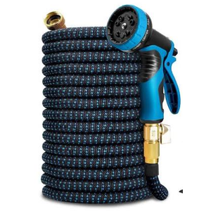 Expandable Garden Hose 100FT-Expanding Water Hose with Thumb-Controlled 10 Spray Nozzles&3750D Outer Fabric, Durable Collapsible Latex Core, Ultra Lightweight & Flexible