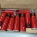 Flickering Flameless Candles Battery Operated with Remote and 2/4/6/8 H Timer Plexiglass Led Pillar Candles Pack of 9 (D2.3 xH5.5 6.5" 7.5") with Realistic 3D Wick Candles for Home Decor(Red)