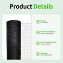 7x100ft Deer Fence Netting Animal Fence Barrier with 100 Zip Ties, Plastic Heavy Duty Mesh Fence Barrier Garden Protection Fencing for Snow, Poultry, Yard and Construction (Black, 7ftx100ft)