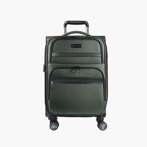 KROSER Softside Expandable Carry On Luggage with Spinner Wheels & Built-in TSA Lock, Durable Suitcase Rolling Luggage with USB Port, Carry-On 20-Inch, Army Green