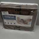CozyLux King Size Comforter Set Brown Seersucker 7 Pieces Bed in a Bag King Comforter Set with Sheets, Luxury Soft Bedding Sets with Down Alternative Comforter, Sheets, Pillowcases & Shams All Season
