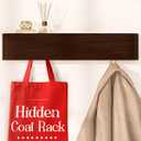 OLEEK Wall Coat Rack - Wall Shelf with Hooks - entryway Hooks - entryway Shelf - Modern Coat Rack - Wooden Coat Rack Wall Mount for Home Decor - Wooden Mount for Home Decor - Jacket Hanger