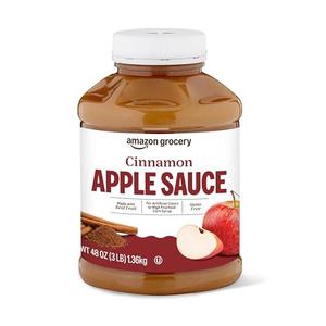 Amazon Grocery, Cinnamon Apple Sauce, 48 Oz (Previously Happy Belly), Set of 3, BB: 11/04/2026