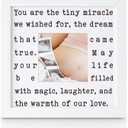 THYGIFTREE Baby Shower Gifts for New Mom, Expecting Parents | Sentimental Tiny Miracle Keepsake Picture Frame | Rainbow Baby Gift, Push Present for Wife, First Time Mom Gifts, Gift from Grandparents