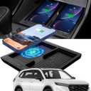 CarQiWireless Wireless Charger for Honda CRV 2023 2024 2025 2026 Cnter Console Phone Wireless Charging Pad Sport Hybrid CR-V Accessories Car Dual Position Wireless Phone Charger for CRV 2023-2026