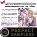 Crazy Cups Perfect Samplers Dark Roast Coffee Pods Variety Pack Sampler, Assortment Of Extra Bold Single Serve Pods For K Cup Brewers, 50 Count (EXP 09/15/26)