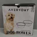 AVERYDAY 46 oz Stainless Steel Dog Bowls Set, 2 Pack for Replacement Dog Bowl Stand, 5.7 Cups Metal Dog Bowls, 7 Inch Large Dog Water Bowl for Raised Feeder with Opening 7-7.36"