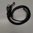 BRONZEDOG Rolled Leather Dog Collar Soft Round Rope Pet Collars for Small Medium Large Dogs Cat Puppy Kitten Black Blue Pink Green Yellow Grey (16" - 18", Black Midnight)