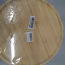 Bamboo Serving Platter, Round Wood Tray, Wooden Serving Tray, Fruit, Bread, Salad Plate, Round Wood Charcuterie Board (13.8 inch)