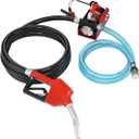 VEVOR Diesel Fuel Transfer Pump Kit, 12V 10 GPM DC with Automatic Shut-off Nozzle and Hose, Portable Electric Self-Priming Fuel Extractor Pump, for Diesel, Kerosene, Machine Oil, and Transformer Oil