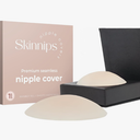 Skinnips Nipple Covers – Reusable Silicone Pasties, Invisible Under Clothing, Hypoallergenic Adhesive, Seamless & Comfortable, Creme
