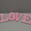 Valentines Day Decorations -4 LED Marquee Light Up Letters "LOVE" for Home Valentines Shelf Mantel Fireplace Tabletop Wedding Party Decorations