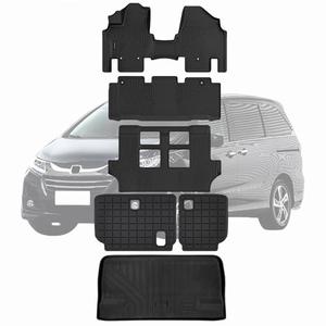 Floor Mats & Trunk Mats for 2011-2017 Honda Odyssey, TPE All Weather Protection 3 Rows Car Floor Liners with Cargo Liners Covering The backrest Accessories