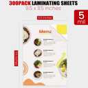 CAREGY Thermal Laminating Pouches,350 Pack Laminating Sheets, 5 Mil, 9 x 11.5 Inches Lamination Sheet Paper for Laminator, Round Corner Letter Size, Office and School Supplies