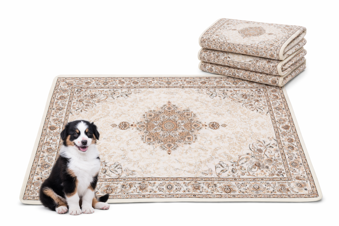 Washable Pee Pads for Dogs, 2 Pack Super Absorbent Reusable Puppy Pads Patterns for Potty Training, Floor, Couch, Bed, and Crate, 54" x 71"