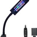 VARMHUS Fish Tank Clip on Light,Aquarium lED Light,Fish Tank RGB Clamp Plant Light with Timer Dimmer (4.8W)