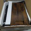 TUTOTAK Small Narrow End Table with Charging Station, Set of 2, Side Table with Outlets, Nightstand with Cloth Drawer, Couch Table, for Living Room, Bedroom, Bedside, Brown and Black TB01BB058K