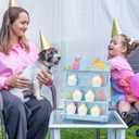 Cheerland Dog Cupcake Stand 3 Tier Pet Theme Cat Cake Decor 3 Tier Kids Birthday Party Table Baby Shower Animal Bunny Birthday Celebration Cupcake Holder Baby Blue Cardboard Girl Party Decorations