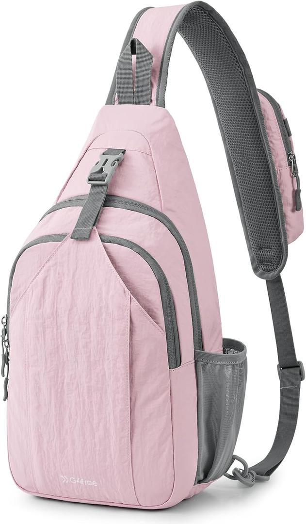 G4Free Sling Bag for Men and Women, RFID Blocking Crossbody Bag, Lightweight Sling Backpack for Travel, Hiking, Walking and Daily Use, Medium