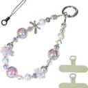 Handmade Mermaid Phone Lanyard Wrist Strap- Multi-Use Anti-Drop Strap with 2 Tether Tabs - Gift for Women (Blue)