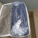 PERHOM King Size Quilt Navy Blue Striped Quilts King Size, 100% Cotton King Quilt with 2 Shams, Lightweight Soft Bedspreads/Coverlet/Bedding Set for All Season, 3 Pieces (King(98"x106"))