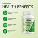 Heivy Potassium Citrate 99mg 500 Capsules | Potassium Supplement for Electrolyte Support | Vegan, Gluten-Free| Lab Tested | Made in USA
