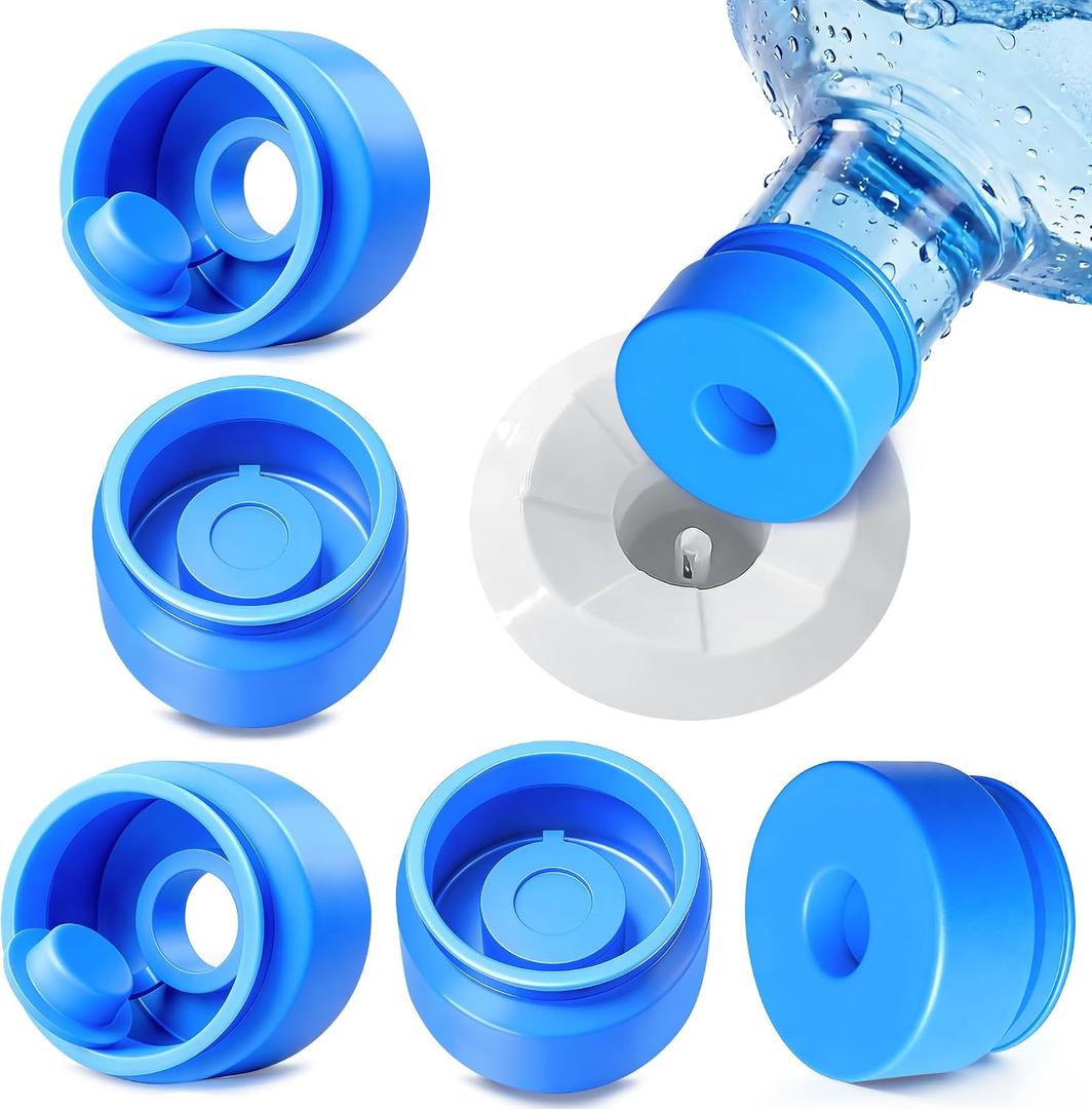 3 and 5 Gallon Water Jug Cap, Reusable Silicone Bottle Lid Covers