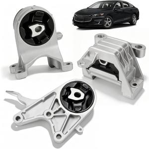 Engine Motor & Transmission Mount 3PCS Set Fit for Chevy/Chevrolet Malibu 2009-2012 2.4L L4, 6-Speed Automatic, Front Engine Mount, Front & Rear Transmission Mount, Replaces A5398 A5504 A5503
