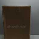 simplehuman 50 Liter / 13 Gallon Semi-Round Kitchen Step Trash Can with Secure Slide Lock, Black Plastic