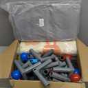 Baby Playpen with Mat, 50x50 Inch Playpen with Mat Waterproof for Babies and Toddlers Play Pen Playards Safety Gate Fence Active Center Indoor (Dark Grey + Mat)