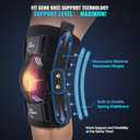 Fit Geno Hinged Knee Brace for Meniscus Tear: Adjustable Knee Support for Knee Pain w/Side Stabilizers & Hinges for Injury or Surgery Recovery - Men and Women FSA or HSA Eligible (Black)