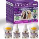 Dog Calming Pheromones Diffuser & 6 in 1 Kit Appeasing Dog Pheromone Diffuser to Calm (2 Plug in+4 x48ml Refill) Dog Calming Diffuser Fei 01