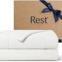 REST Evercool Cooling Comforter, Twin/Twin XL, Blanket for Hot Sleepers, All Season Bedding to Keep Cool for Night Sweats, Breathable Lightweight Blanket, 68"x90" Inches, Arctic White