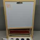 Easel for Kids,3 in 1 Adjustable Kids Art Drawing Easel Set,130+ Art Supplies,Wooden Double Sided Magnetic Chalkboard and White Board with Paper Roll,Painting for Aged 2-4,5-7,8-12