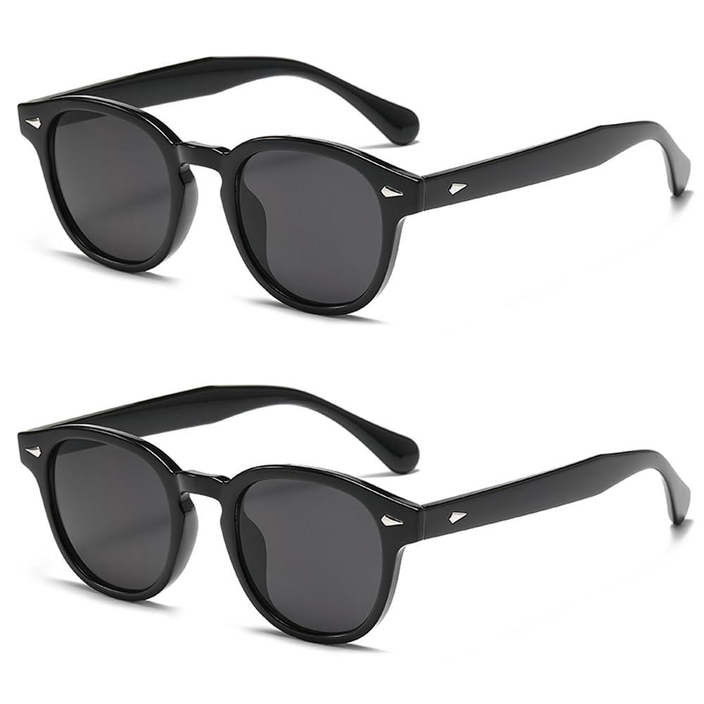 Ridering Women Men Round Sunglasses, Retro Womens Trendy Classic Small Lens UV Protection Sunglasses
