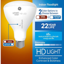 GE Color Select LED Light Bulb, 65 Watt Eqv, Daylight or Soft White, BR30 Indoor Floodlight (Pack of 1)
