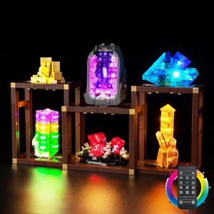Kyglaring LED Light Kit Compatible with Lego Mineral Collection 21362 Building Blocks - Upgraded Remote Control & Multi-Mode Dimming for 21362 Model Set (Lights Only, Model Not Included)