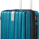 Hanke 20 Inch Expandable Carry on Luggage 22x14x9 Airline Approved Lightweight PC Hard Shell Suitcases with Wheels Tsa Luggage Rolling Suitcase Travel Luggage Bag for Weekender(Caribbean Blue)