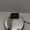 Belgian Waffle Maker with Round 8-inch Ceramic Non-Stick Plate, Browning Control, Black